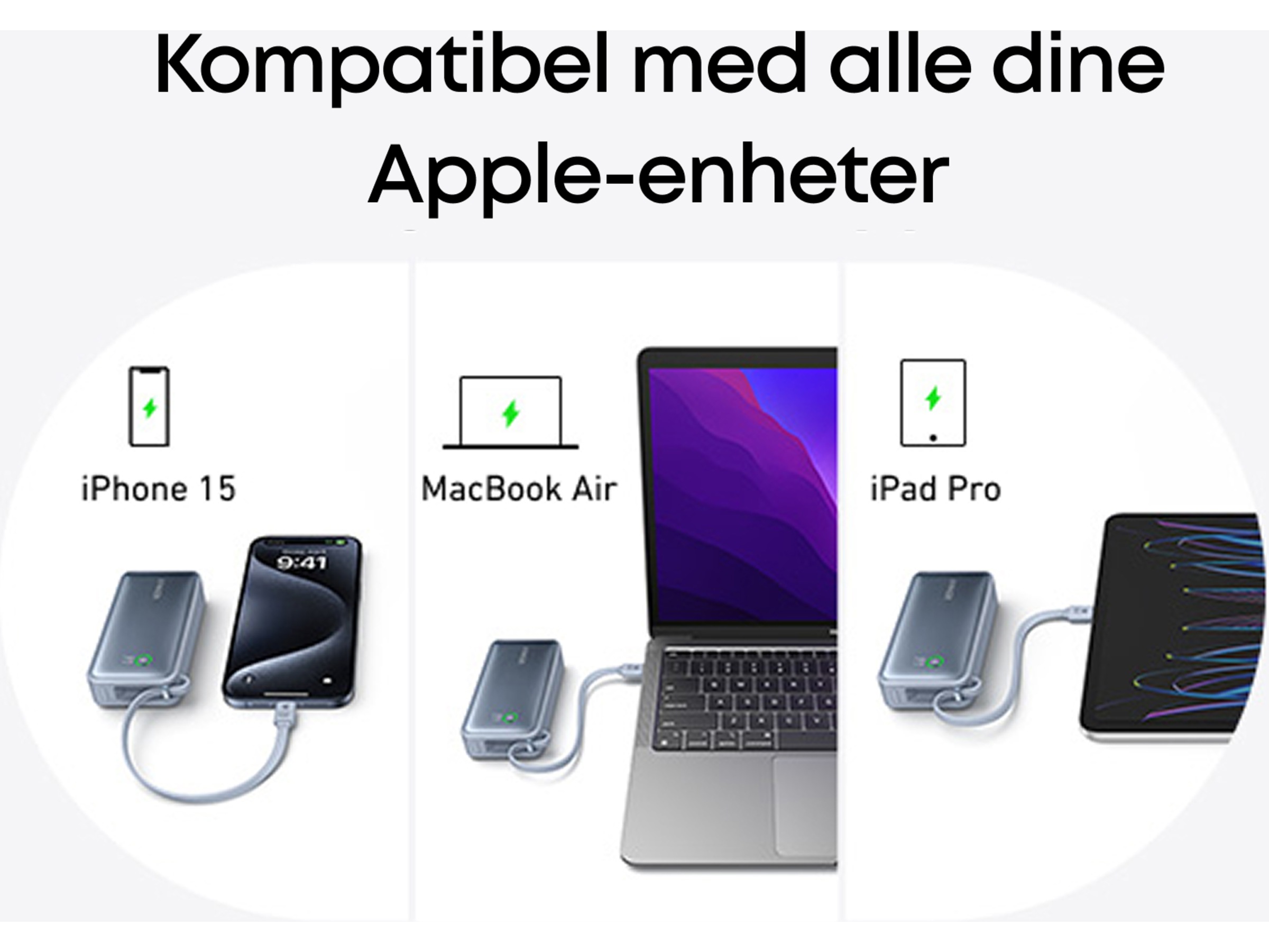 Anker 545 Nano Powerbank 10000mAh (grønn) Powerbank