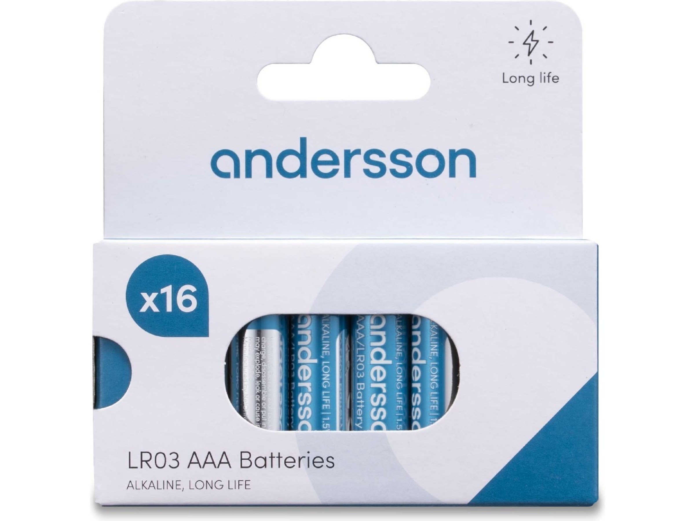 Andersson AAA batteri, 16-pk Batterier til generell bruk