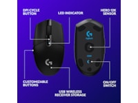 Logitech G305 LIGHTSPEED Trådløs Gamingmus (sort) Gamingmus