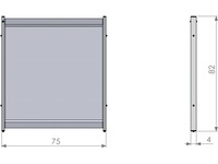 Nobo bordskjerm modul Premium Plus - 75x82cm Tilbehør til arbeidssteder og avlukker