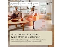 Mill Instant Max gulvovn 2200W LED (hvit) Frittstående varmeovner