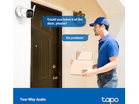 TP-Link Tapo C320WS 2K WiFi Utendørs kamera (hvit) Overvåkningskameraer