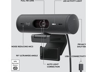 Logitech Brio 500 webkamera (graphite) Webkamera