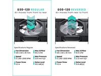 Phanteks D30 120mm DRGB Vifte 3pack (sort) Vifter