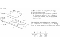 Siemens EH631BEB6X Induksjonsplate (sort) Induksjonstopp