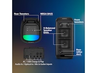 Sony SRS-XV800 Trådløs bærbar høyttaler (sort) Trådløs / Bluetooth-høyttaler