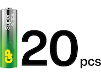 GP Super Alkaline AA/LR6 batteri, 20-pk Batterier til generell bruk