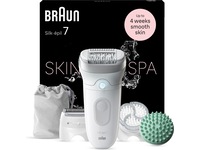 Braun Silk-épil 7 SkinSpa SE7-081 Epilator (hvit/sølv) Epilator & IPL-hårfjerning
