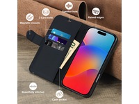 iiglo iPhone 16 Pro Lommebokdeksel (sort) Deksel til mobiltelefon