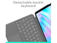 Logitech iPad Air 11" Combo Touch tastaturdeksel (oxford grey) Tastatur og stylus