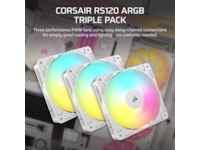 Corsair RS120 ARGB Vifte 3pk (hvit) Vifter