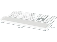 Leitz Ergo Cosy Håndleddsstøtte for tastatur (lys grå) Håndleddstøtte