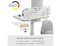 Leitz Ergo Organiseringstavle Pegboard med laptopholder, 80x25 cm Monteringstavler