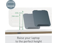 Leitz Ergo Organiseringstavle Pegboard med laptopholder, 80x25 cm Monteringstavler