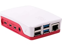 Raspberry Pi 4 B offisiell case (rød/hvit) Tilbehør