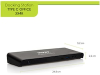 Port Design Docking Station Type C Office 3x4K 85W Dockingstasjon & USB-HUB