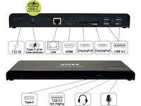 Port Design Docking Station Type C Office 3x4K 85W Dockingstasjon & USB-HUB