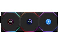 Lian Li UNI FAN TL Wireless LCD Reverse 3pk (sort) Vifter