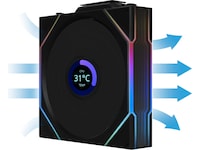 Lian Li UNI FAN TL Wireless LCD Reverse 3pk (sort) Vifter