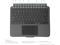 Targus iPad 10,9/11/Air 11" (M2/M3) VersaVu Tastaturdeksel (sort) Tastatur og stylus