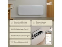 Mill Invisible Smart WiFi Gen 4 panelovn 1300W (hvit) Panelovner