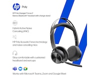 HP Poly Voyager Focus 2 MS USB-C trådløst headset Hodesett, trådløse