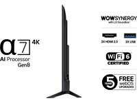LG 55" UA73 AI 4K UHD Smart TV (2025) 50 - 59 tommer TV
