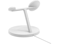 Belkin 3-i-1 Qi2 15W ladestativ (hvit) Trådløs lader