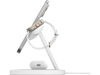 Belkin 3-i-1 Qi2 15W ladestativ (hvit) Trådløs lader