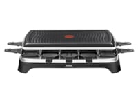 Tefal Raclette Inox & Design 10 panner sort RE458812 Andre kjøkkenapparater