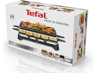 Tefal Raclette Inox & Design 10 panner sort RE458812 Andre kjøkkenapparater