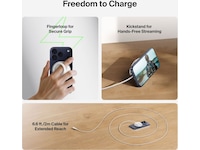 Belkin UltraCharge 25W Qi2 magnetisk ladeplate med støtteben Trådløs lader