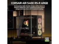 Corsair AIR 5400 RS-R ARGB Triple Chamber Mid Tower (svart) Midi tower