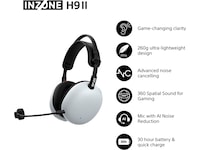 Sony INZONE H9 II Trådløst støydempende hodesett (hvit) Gaming headset