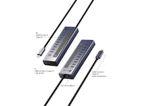 ICY BOX 10 porter USB Type-C® Gen 2 Hub Dockingstasjon & USB-HUB