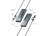 ICY BOX 9-i-1 HUB Dockingstasjon & USB-HUB