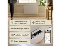 Mill Invisible Smart WiFi Gen 4 panelovn 700W 2-pakke (hvit) Panelovner