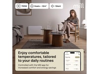 Mill Invisible Smart WiFi Gen 4 panelovn 700W 2-pakke (hvit) Panelovner