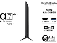 LG 43" NANO80 AI 4K NanoCell Smart TV (2025) + lydplanke 60 - 69 tommer TV