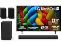 LG 55" NANO80 AI 4K NanoCell Smart TV (2025) + lydplanke 60 - 69 tommer TV