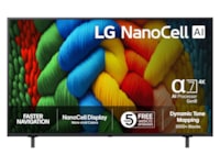 LG 55" NANO80 AI 4K NanoCell Smart TV (2025) + lydplanke 60 - 69 tommer TV