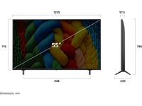LG 55" NANO80 AI 4K NanoCell Smart TV (2025) + lydplanke 60 - 69 tommer TV
