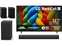 LG 65" NANO80 AI 4K NanoCell Smart TV (2025) + lydplanke 60 - 69 tommer TV