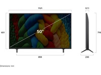 LG 50" NANO80 AI 4K NanoCell Smart TV (2025) + lydplanke 60 - 69 tommer TV