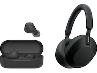 Sony WH-1000XM5 trådløse hodetelefoner, Over-Ear (sort) + WF-510 Buds Hodetelefoner