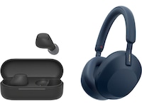 Sony WH-1000XM5 trådløse hodetelefoner, Over-Ear (blå) + WF-510 Buds Hodetelefoner