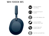 Sony WH-1000XM5 trådløse hodetelefoner, Over-Ear (blå) + WF-510 Buds Hodetelefoner