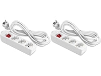 ON 3-veis strømforgrener 3m 2-pack Skjøtekabel & forgrener