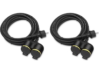 Andersson ECO 3.0 dobbel skjøteledning 5m 2-pakning Skjøtekabel & forgrener