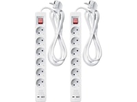 Andersson PWS-C2000 6-veis strømforgrener 3m 2-pack Skjøtekabel & forgrener